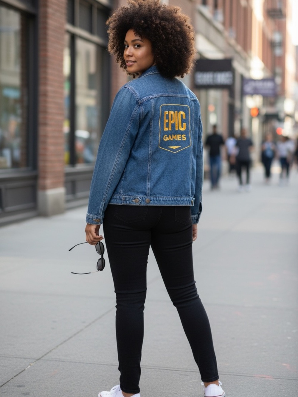 Epic Games 2021 Employee Exclusive embroidered Blue Denim unisex jacket xl